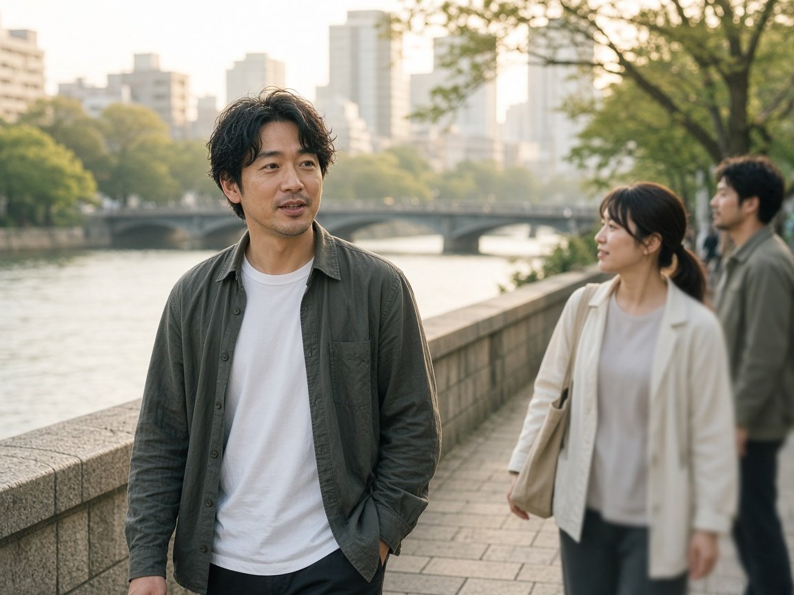 Osaka local hosting a morning walk along the river
